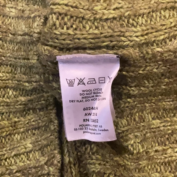 Polarn O. Pyret Sweden Green Cable Preppy Sweater 6-9 Months - Picture 5 of 8